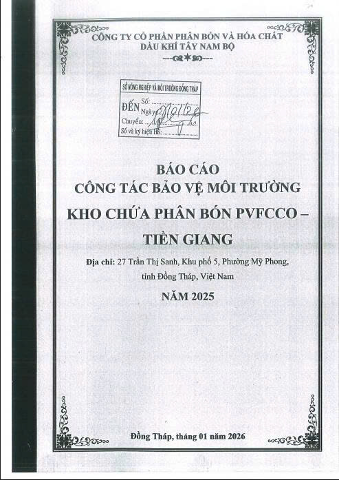 Báo cáo công tác bảo vệ môi trường Báo cáo công tác bảo vệ môi trường